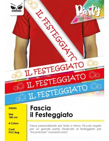 FASCIA IL FESTEGGIATO 180 CM 4 ASS.